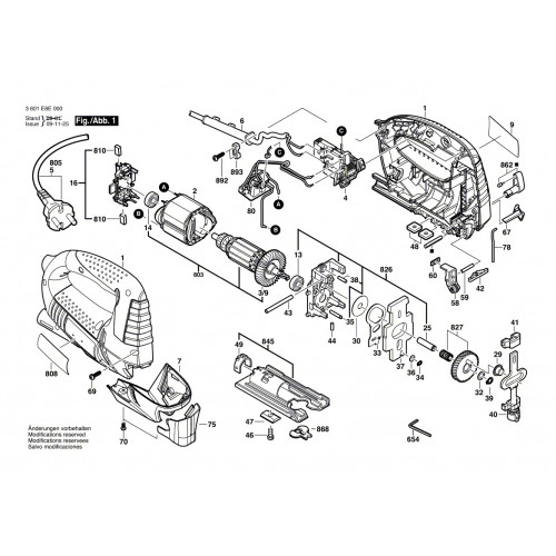 Запчасти для лобзика Bosch GST 75BE